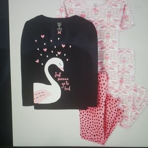Carter's Black and Pink Heart Pajama Set